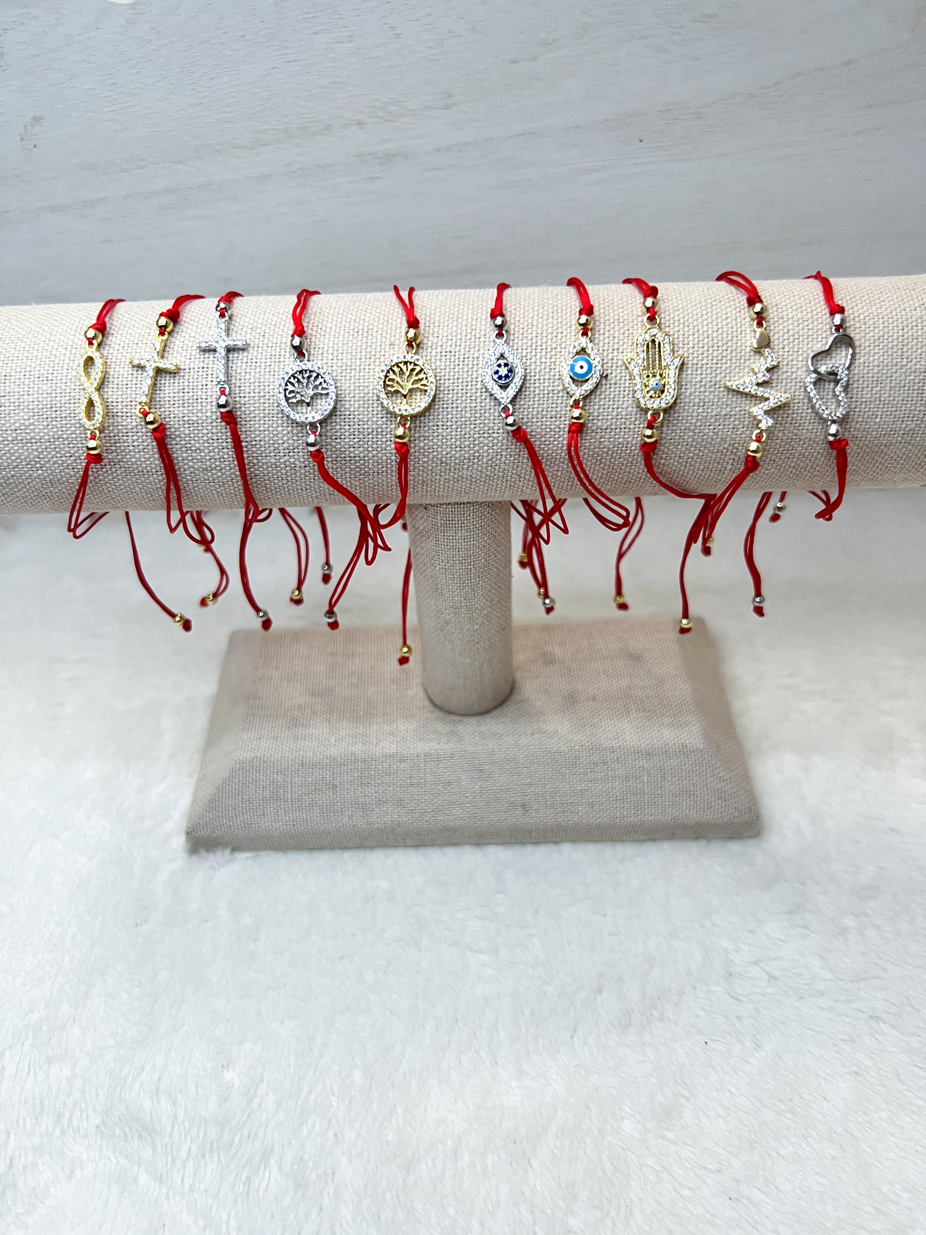 Sterling Red String Bracelet