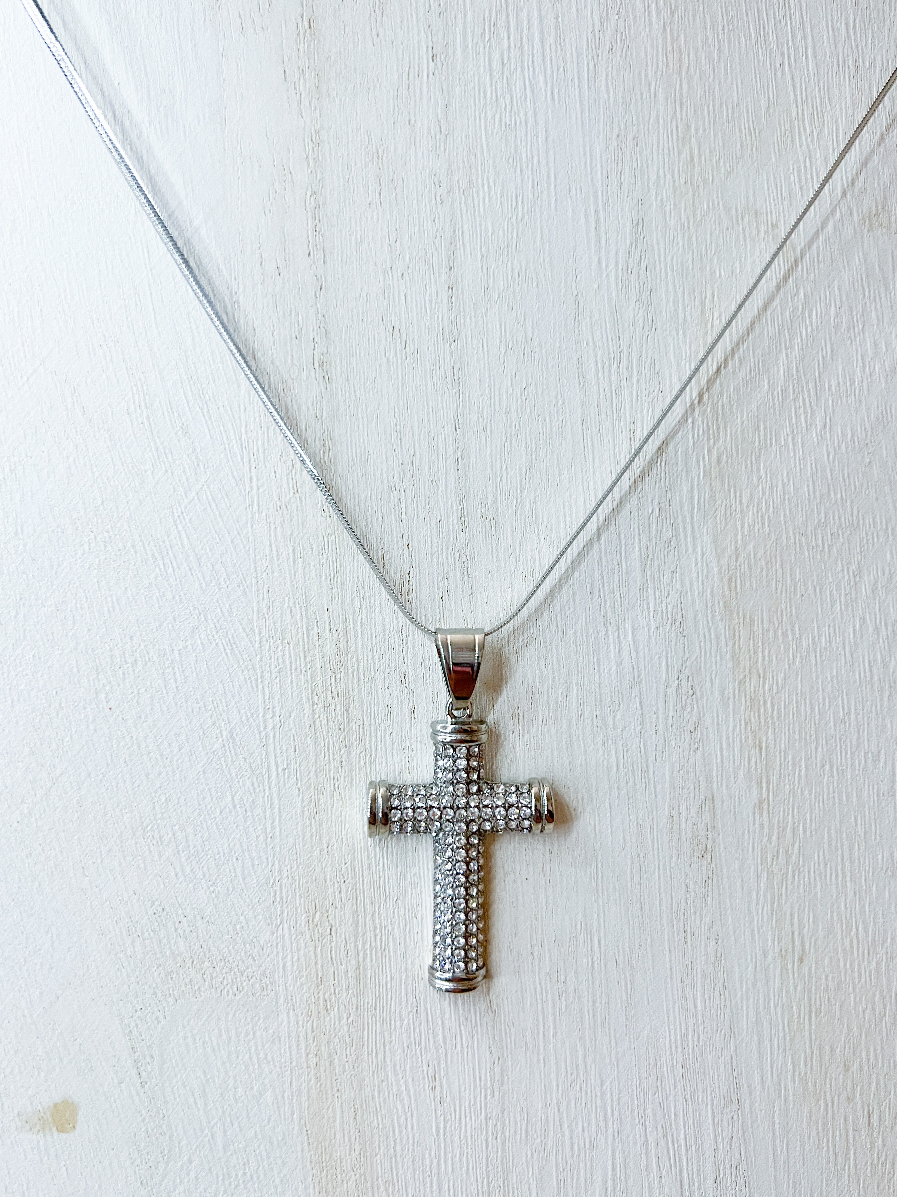 Icy Cross Necklace