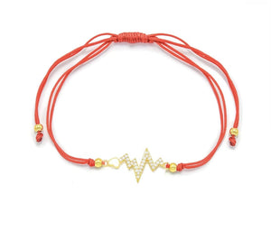 Sterling Red String Bracelet